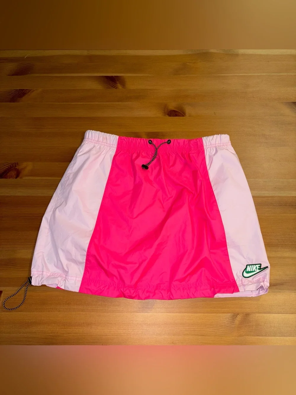 New Nike Sportswear Icon Clash Light Woven Mini Skirt Pink ColorBlock Sz Medium